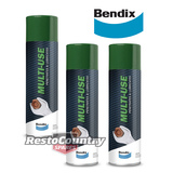 Bendix Multi Use Lubricant H/D 400g Spray Can x3 Water Disperse loose nut squeak