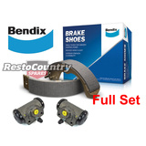 BENDIX Rear Drum Brake Shoes + Cylinders Kit Ford XR XT XW XY XA XB pad shoe