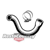 Ford Service LOWER Radiator Hose + Clamps XK XL XM XP 6 Cylinder 144 170 bottom