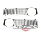 Ford XY Grille Insert Pair Left+Right All Models EXCEPT GT Includes Fitting Kit