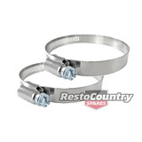Stainless Steel Worm Band Hose Clamp x2 103 - 127mm TOP QUALITY radiator rubber