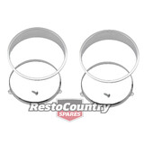 Ford XY Headlight Surround Rim PAIR Inner + Outer. Left + Right ring HEADLAMP