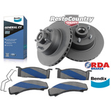 Ford Front Disc Brake Rotor + Bendix Pad Kit XB XC 70mm Outer Case - PBR Alloy