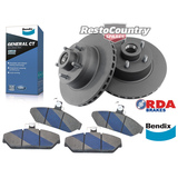 Ford Front Disc Brake Rotor + Bendix Pad Kit XE XF 70mm Outer Case - GIRLOCK 