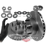 Holden Front Disc Brake Rotors+ Bearings +Nuts +Caps + Gloves HQ HJ HX HZ WB A9X
