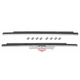 Holden Commodore Front Door Weather Belt+Moulding PAIR VK VL Outer rubber chrome