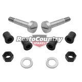 Holden Leaf Spring Shackle Pin + Bush +Nut Kit x2 Front 48 FX With Narrow Spring