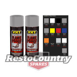 VHT High Temperature Spray Paint FLAMEPROOF FLAT SILVER x2. Exhaust Engine flame proof