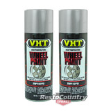 VHT High Temperature Spray Paint x2 WHEEL ALUMINIUM centre caps covers