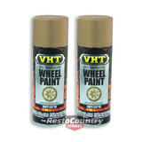 VHT High Temperature Spray Paint x2 WHEEL MATTE GOLD centre caps covers