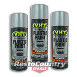 VHT PLASTIC High Temperature Spray Paint x3 ALUMINIUM engine covers interior