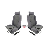 Sport Seats x2 GREY Combination w/ Lumbar Support + Twin Adjust + Sliders
