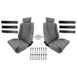 Holden VK VL Front Sport Seats GREY Combo Lumbar Support+Twin Adjust+Adapter Kit