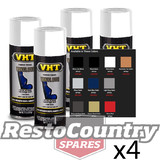 VHT VINYL Spray Paint VINYL DYE WHITE SATIN x4 seat plastic carpet dash trim