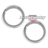 Ford Wheel Trim Ring PAIR Suit 5 Or 12 Slot Rims XR XT XW XY rim Resto Country