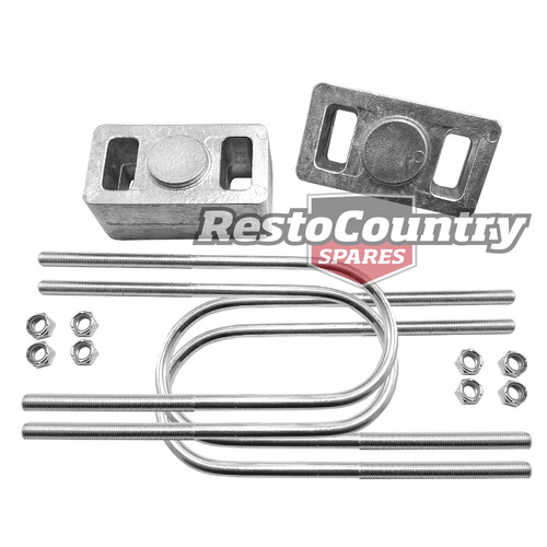 Ford 1.5" Lowering Block Kit 6Cyl XR - XD All,  XE XF Ute Van Wag,  Leaf Spring bolt