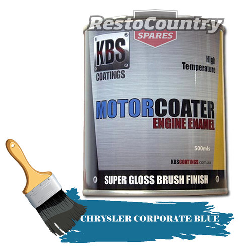 KBS Motor Coater Engine Enamel 500ml CHRYSLER CORPORATE BLUE High Temp Paint