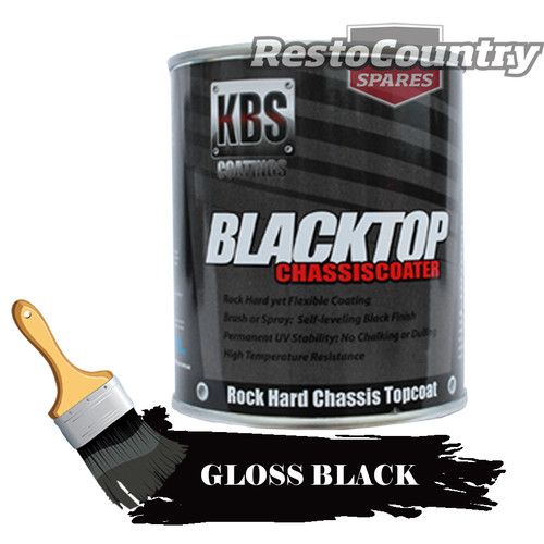 KBS Chassis Coater BlackTop One 1 Litre GLOSS BLACK Car Truck paint rust