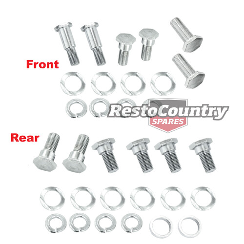 Ford Seat Belt BOLT Kit FRONT + REAR XA XB Coupe seatbelt nut washer fit