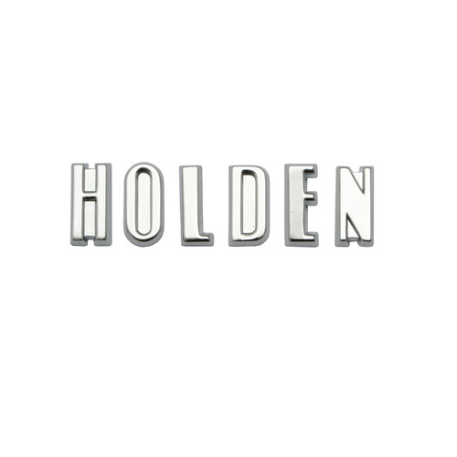 "Holden" Chrome Badge Letter Set + Clips FC Bonnet hood 