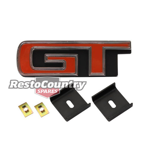 Ford XA "GT" Grille Badge + Fitting Clips Falcon emblem 