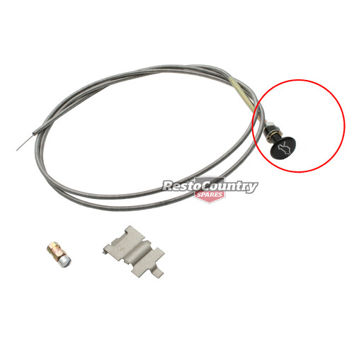 Holden Bonnet Release Cable With Round Knob +Fitting Kit LH Early LX Torana