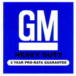 Holden Decal - GM HEAVY DUTY  - Battery HJ HX LH LX also HK HT HG HQ HZ WB