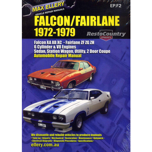 Ford Falcon Fairlane XA XB XC ZF ZG ZH Factory Workshop Repair Manual 1972-79