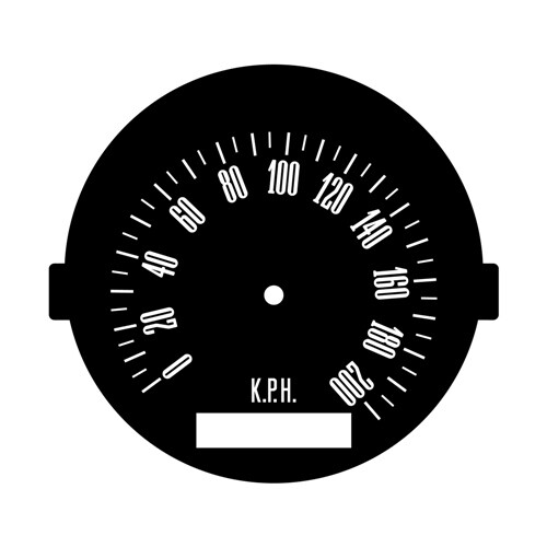 Ford Speedo Conversion Decal XW XY 120 MPH to 200 KPH gauge instrument miles 