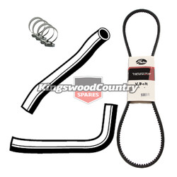 Holden Service Radiator Hose +Clamp +Fan Belt Kit WB 6cyl 202 /3.3 No Air Con