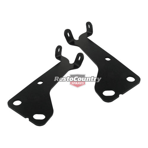 Holden Straight Bumper Bar Iron Brackets PAIR Black NEW HQ All not Commercial