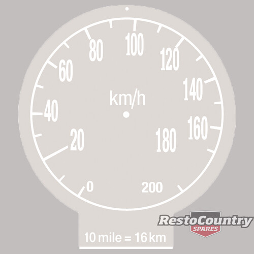 Holden Speedo Metric Conversion Decal HD HR  sticker  speedometer  