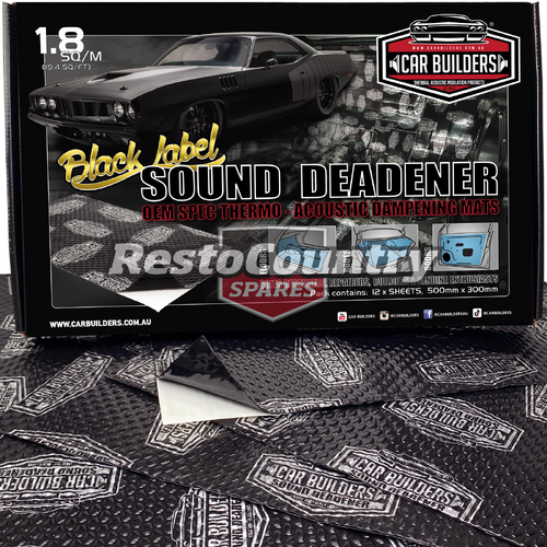 Car Builders Sound Deadening Kit Black 1.8sq