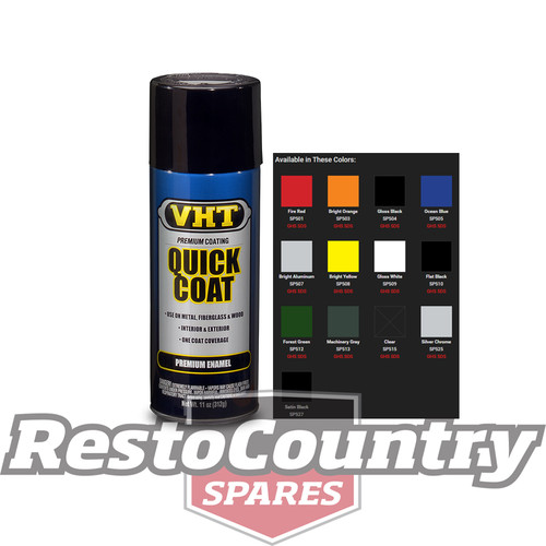 VHT Enamel Spray Paint QUICK COAT Premium Interior + Exterior Enamel GLOSS BLACK