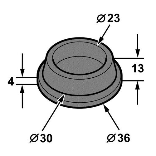 Universal Blanking Grommet Plug 29.5mm Hole 36mm Mush Head Rubber