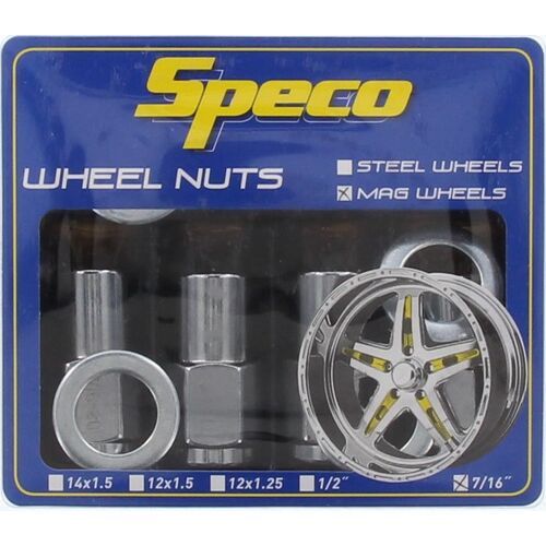 SPECO 7/16 inch MAG WHEEL Nut Set x4