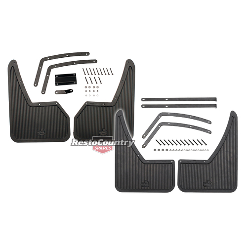 Holden Commodore FRONT + REAR Mud Flaps with Logo Kit VB VC VH Sedan mudflap