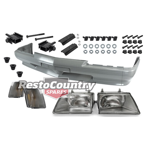 Holden Commodore VK Front Bumper Bar + Headlight + Mounting Bolt Kit OEM THICK