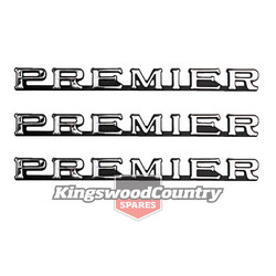 Holden 'PREMIER' Badge Kit x3 HQ HJ Guard + Boot + Tailgate emblem 