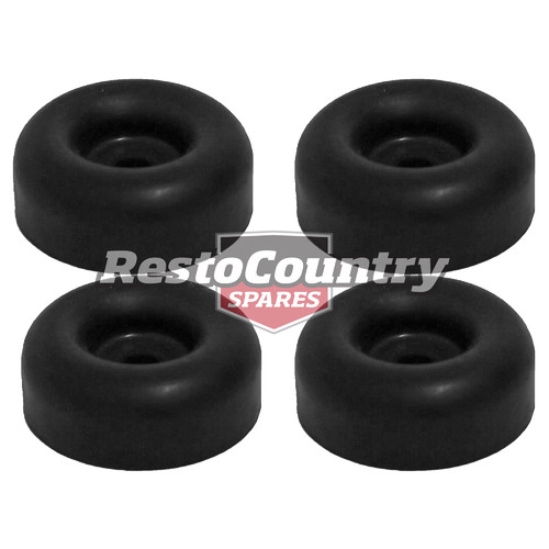 Moulded Rubber Mounting Foot Buffer Kit x4 60mm Drilled Furniture Table Truck Wall