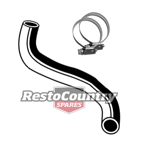 Holden Service Radiator Hose Lower + Clamps HZ 6Cyl WITH Power Steering 202 3.3