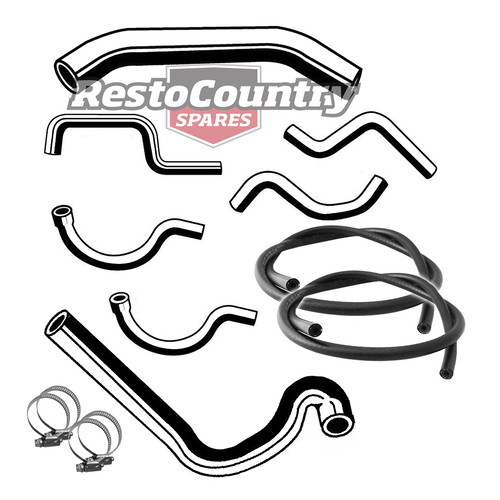 Holden Commodore Engine Radiator +Heater Hose+Clamps Kit VL 6 3.0 RB30 N/A Turbo