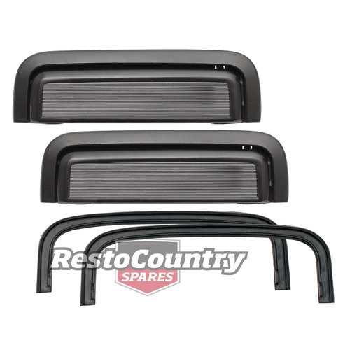 Holden Commodore Black Outer Door Handle PAIR Left + Right VB VC VH VK VL NEW