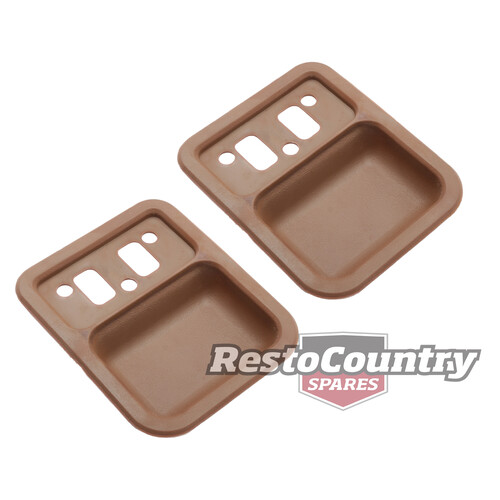 Ford Door Handle Cup Insert PAIR Saddle / Brown Front or Rear XT XW XY ZB ZC ZD