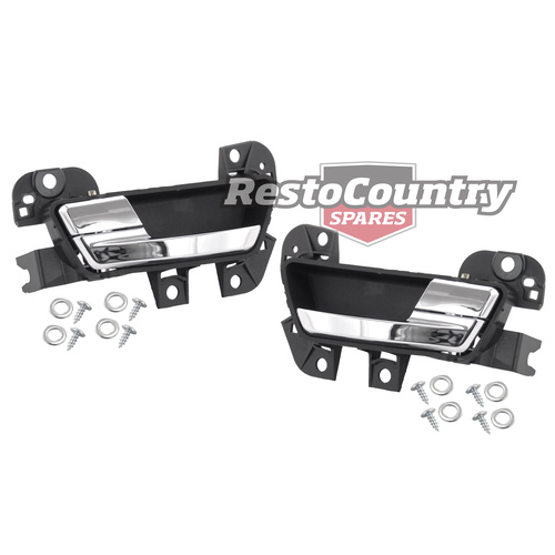Ford Falcon FRONT Inner Door Handle Pair CHROME FG FGX FG-X grab left right