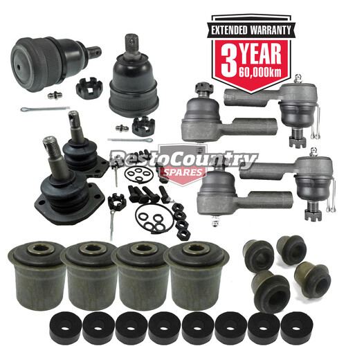 Holden Tie Rod Ends + Ball Joints + Upper +Lower Control Arm Bushes HZ WB RTS