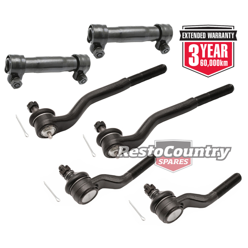 Ford Tie Rod + Adjuster Sleeve Kit x6 Early XR ZA INNER + OUTER steering steer