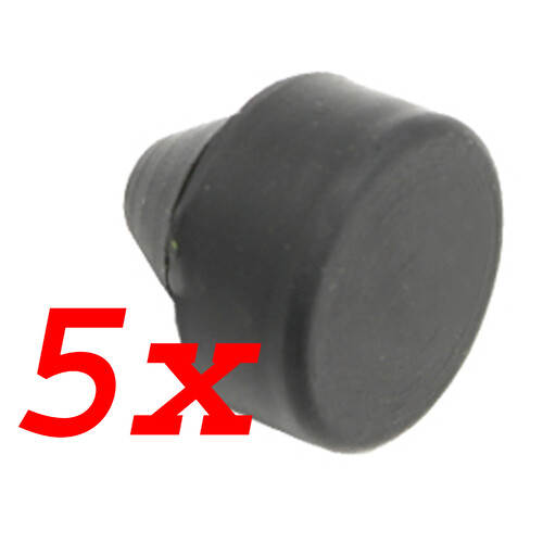 Universal Bumper Grommet Kit x5 1/4" Fit, 17/32" Head Dia. rubber blanking plug
