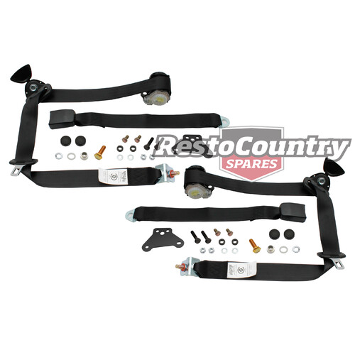 Ford Front Inertia Seat Belt PAIR Black XE XF Ute Van With Bench Seat ADR
