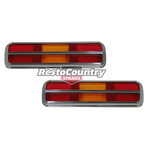 Ford Falcon Taillight + Indicator Lens x2 w/ CHROME Surround XB Coupe